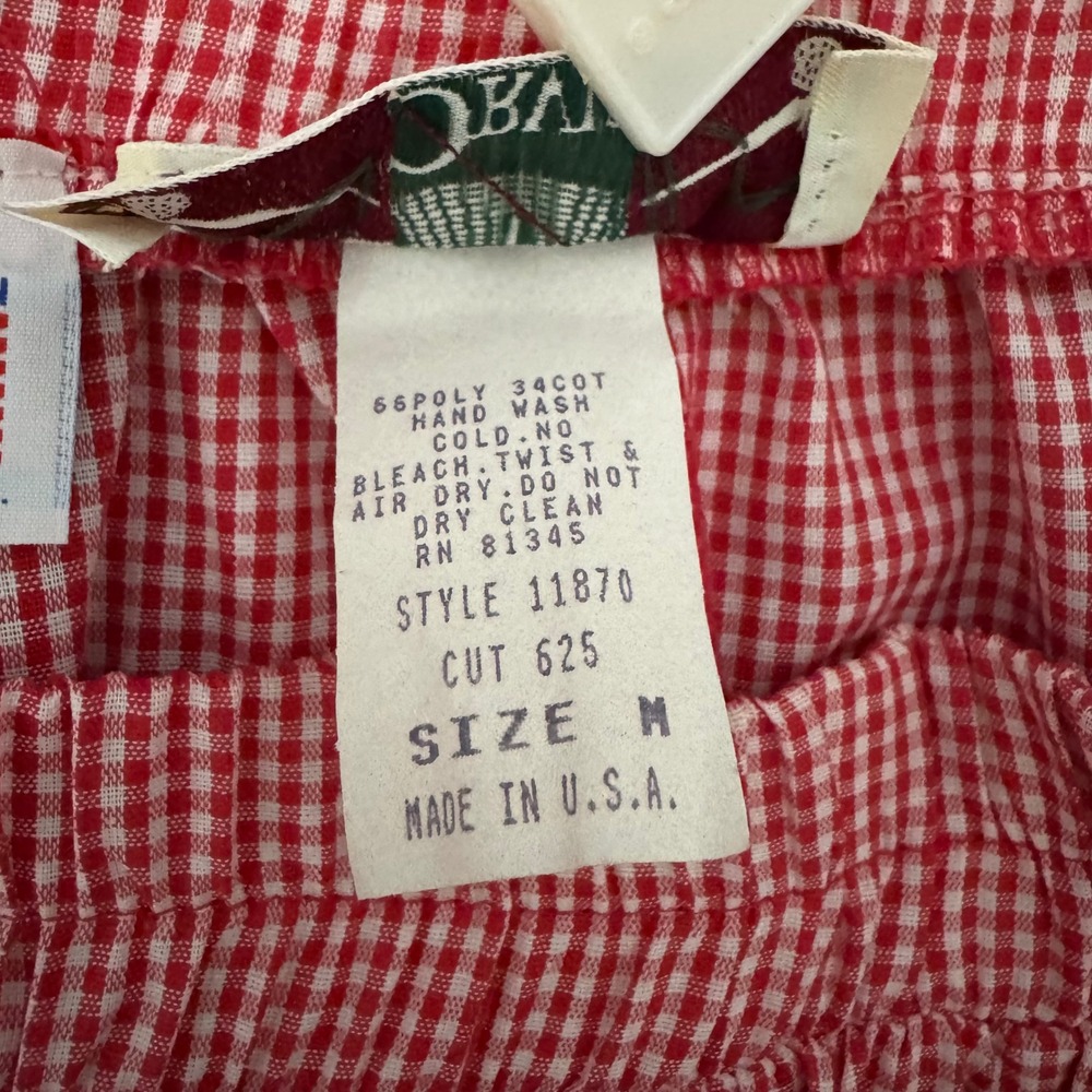 Vintage Orvis Red Gingham Tiered Boho Maxi Skirt Womens M Cottagecore Prarie USA - Picture 5 of 7